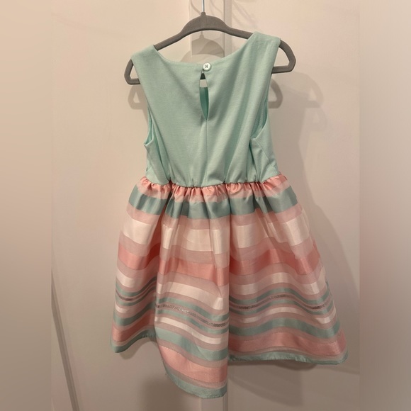 Pastel Striped Dress Girls 5T - Picture 2 of 4